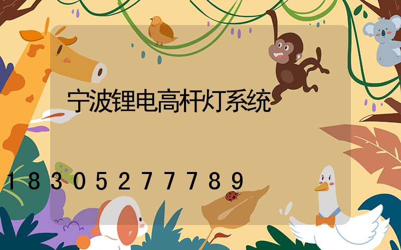 宁波锂电高杆灯系统