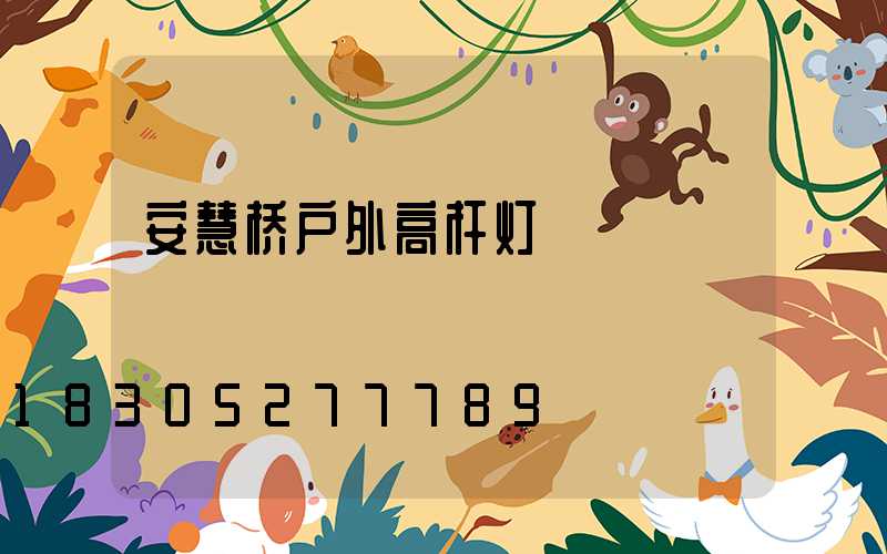 安慧桥户外高杆灯