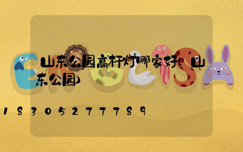 山东公园高杆灯哪家好(山东公园)