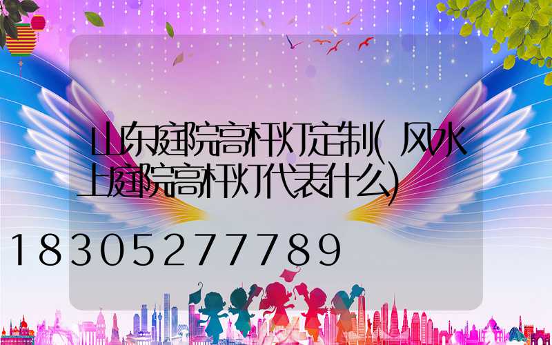 山东庭院高杆灯定制(风水上庭院高杆灯代表什么)