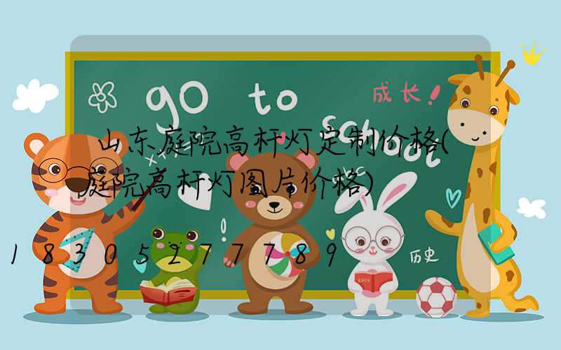 山东庭院高杆灯定制价格(庭院高杆灯图片价格)