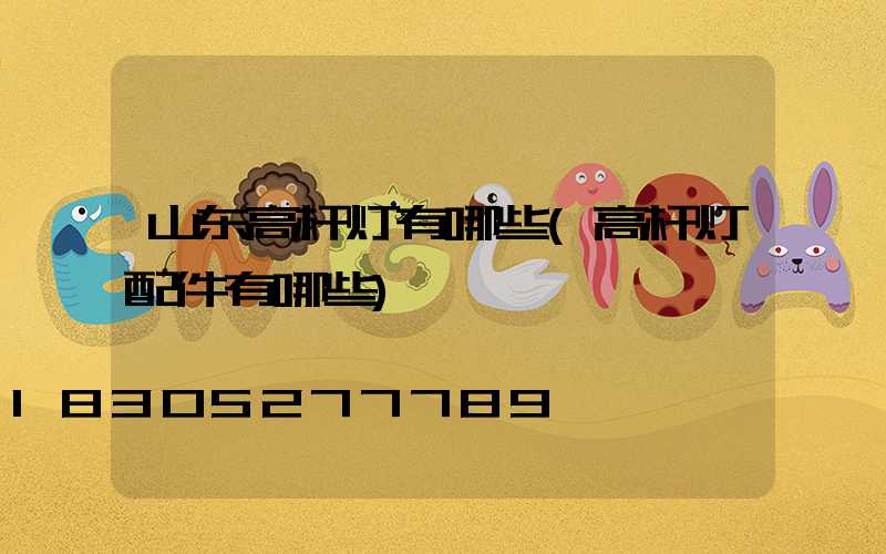 山东高杆灯有哪些(高杆灯配件有哪些)
