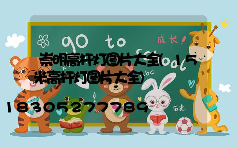 崇明高杆灯图片大全(15米高杆灯图片大全)