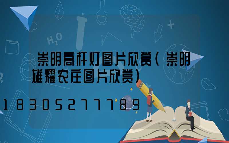 崇明高杆灯图片欣赏(崇明雄耀农庄图片欣赏)