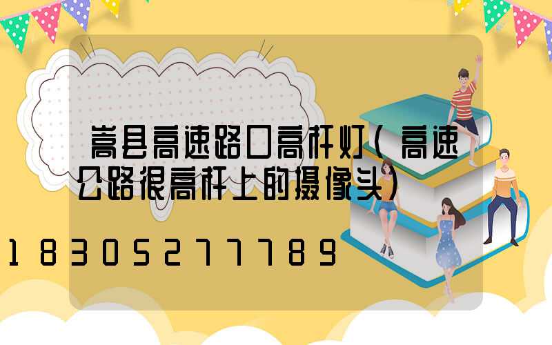 嵩县高速路口高杆灯(高速公路很高杆上的摄像头)