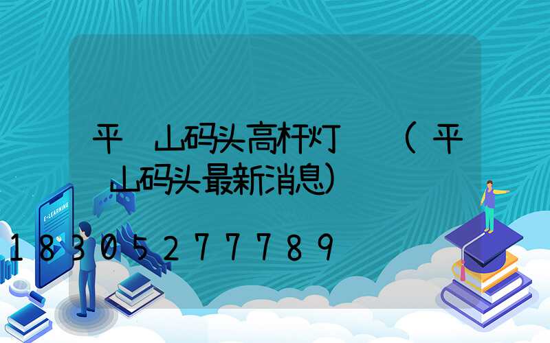 平顶山码头高杆灯设计(平顶山码头最新消息)