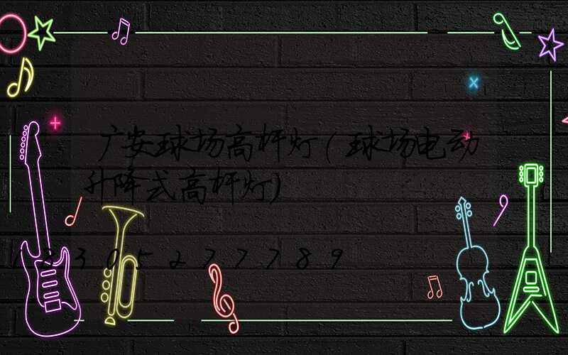 广安球场高杆灯(球场电动升降式高杆灯)