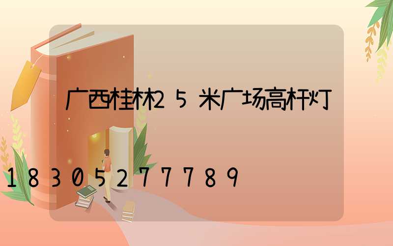 广西桂林25米广场高杆灯