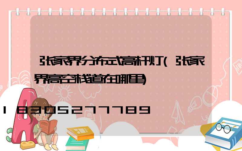 张家界分布式高杆灯(张家界高空栈道在哪里)
