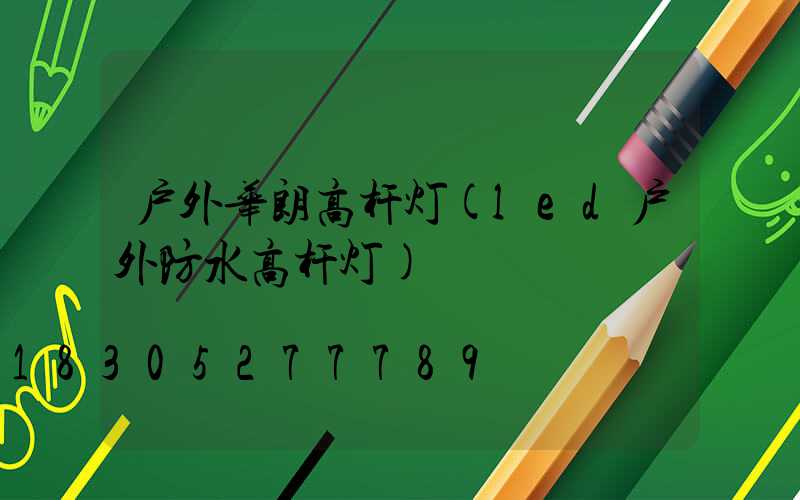 户外华朗高杆灯(led户外防水高杆灯)
