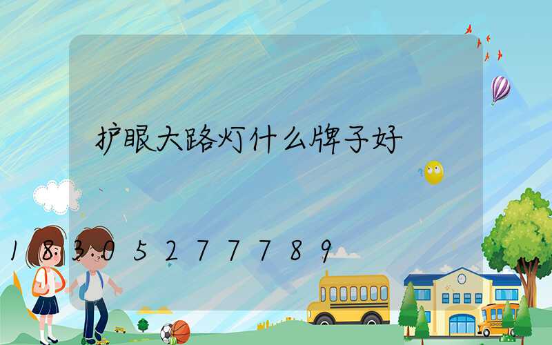护眼大路灯什么牌子好