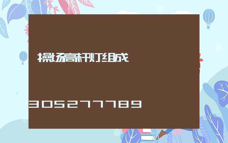 操场高杆灯组成