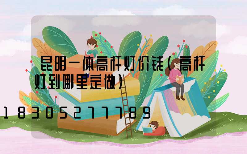昆明一体高杆灯价钱(高杆灯到哪里定做)