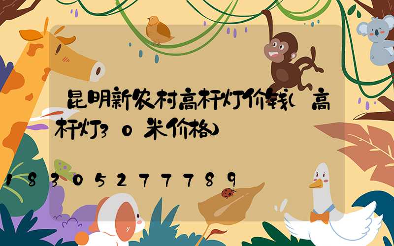 昆明新农村高杆灯价钱(高杆灯30米价格)