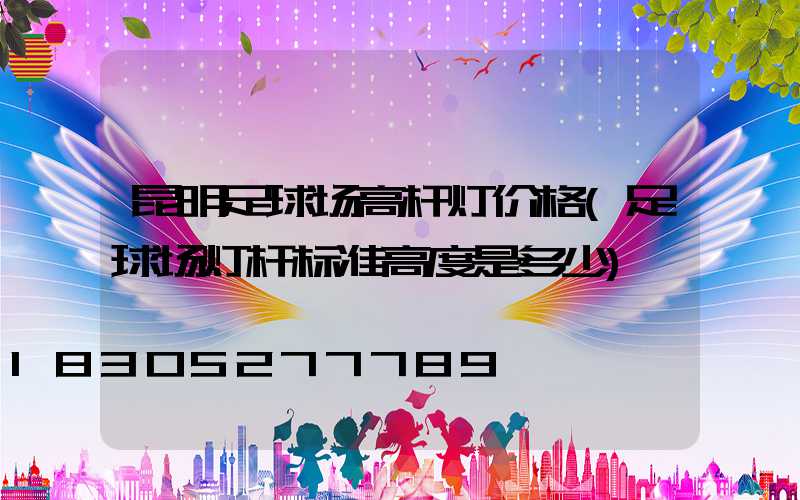 昆明足球场高杆灯价格(足球场灯杆标准高度是多少)