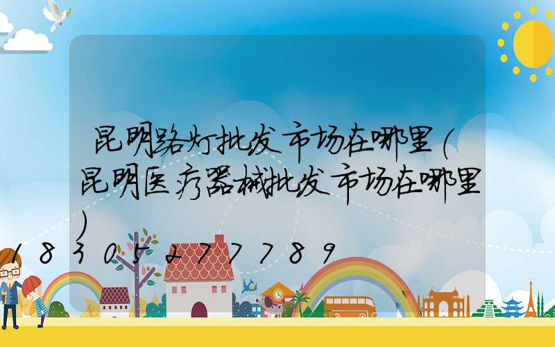 昆明路灯批发市场在哪里(昆明医疗器械批发市场在哪里)