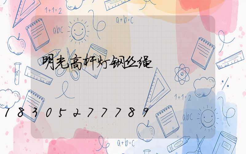 明光高杆灯钢丝绳