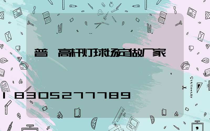 普洱高杆灯球场定做厂家
