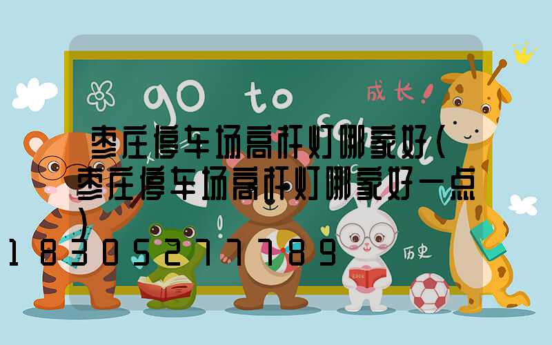 枣庄停车场高杆灯哪家好(枣庄停车场高杆灯哪家好一点)