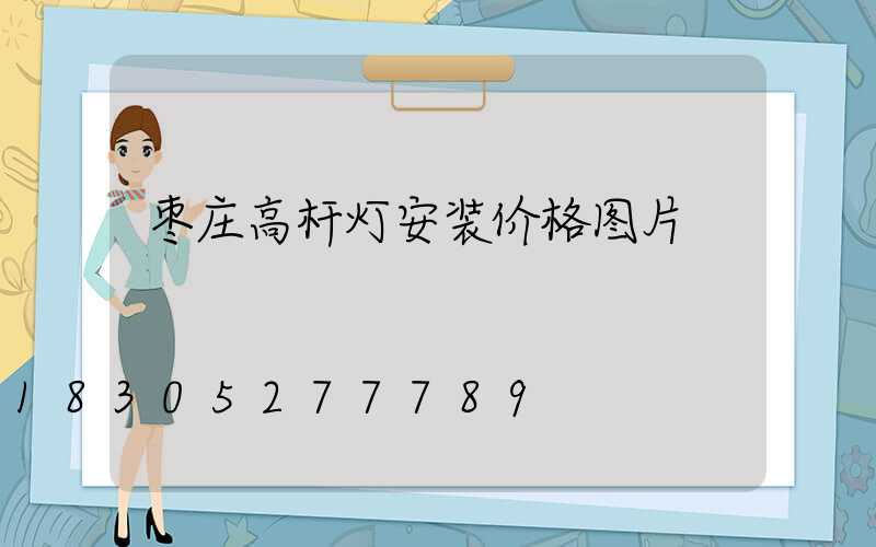 枣庄高杆灯安装价格图片