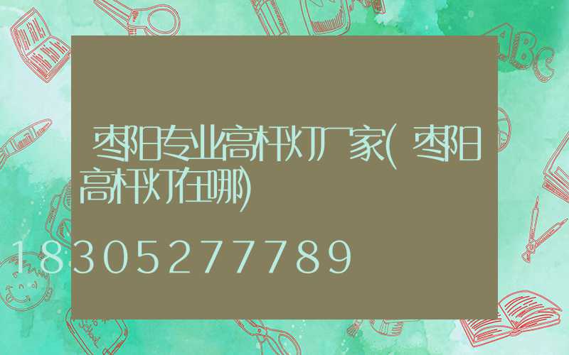 枣阳专业高杆灯厂家(枣阳高杆灯在哪)