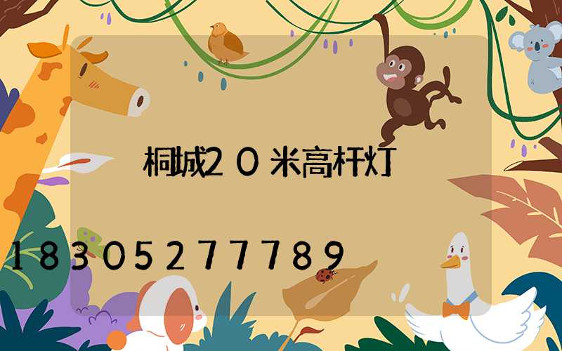 桐城20米高杆灯