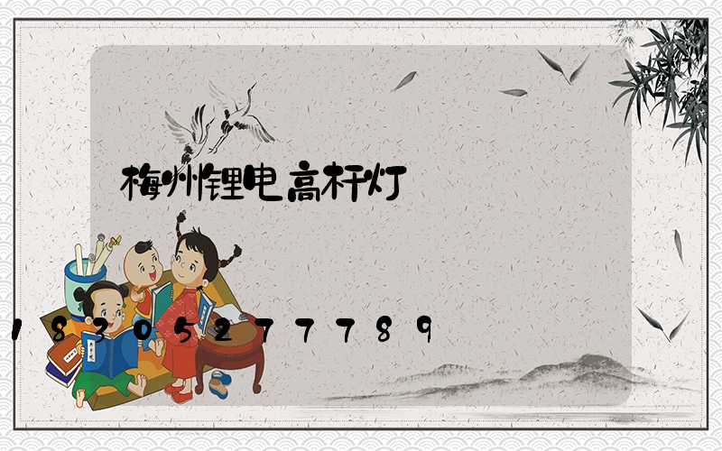 梅州锂电高杆灯