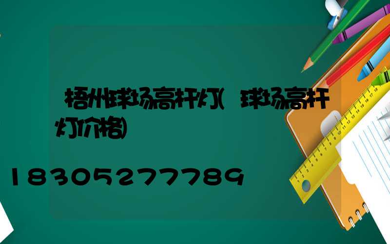 梧州球场高杆灯(球场高杆灯价格)