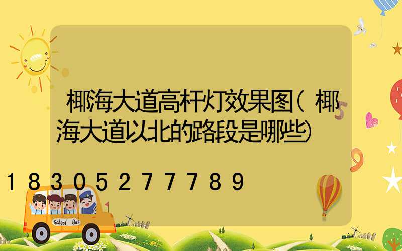 椰海大道高杆灯效果图(椰海大道以北的路段是哪些)