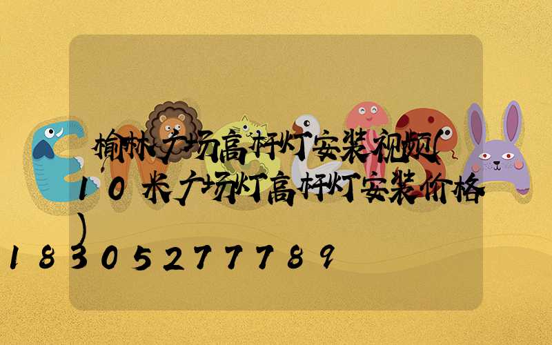 榆林广场高杆灯安装视频(10米广场灯高杆灯安装价格)