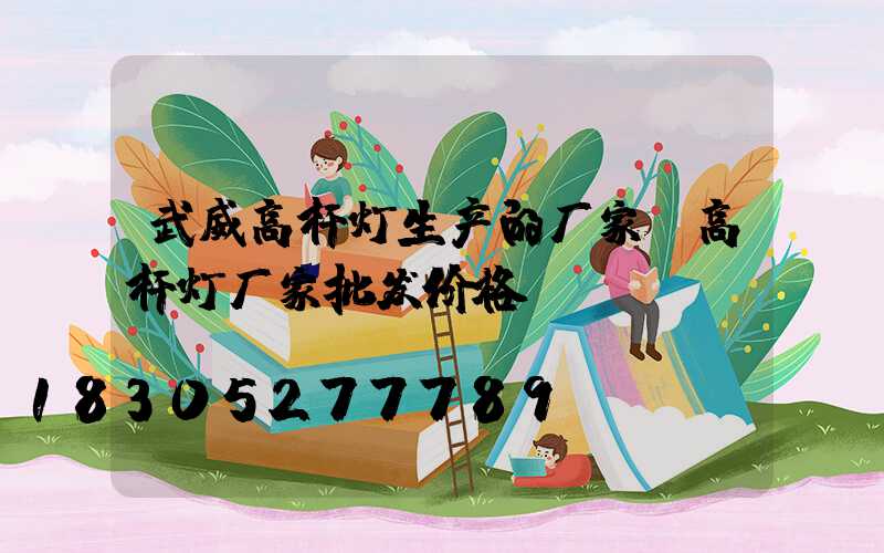 武威高杆灯生产的厂家(高杆灯厂家批发价格)