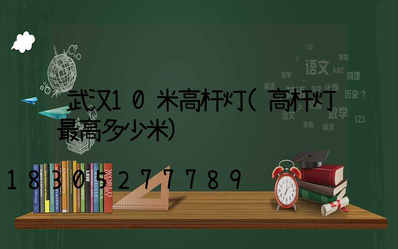 武汉10米高杆灯(高杆灯最高多少米)