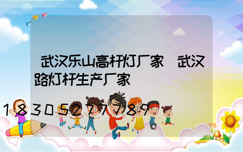 武汉乐山高杆灯厂家(武汉路灯杆生产厂家)