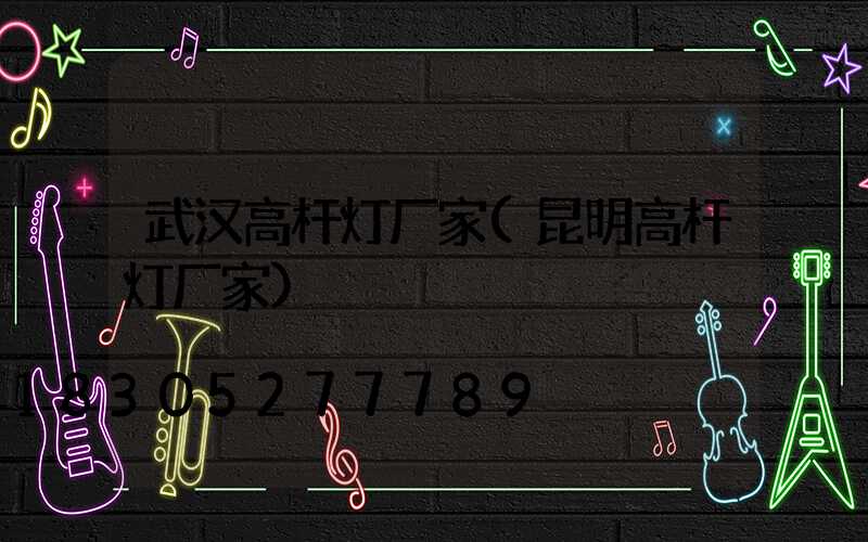 武汉高杆灯厂家(昆明高杆灯厂家)