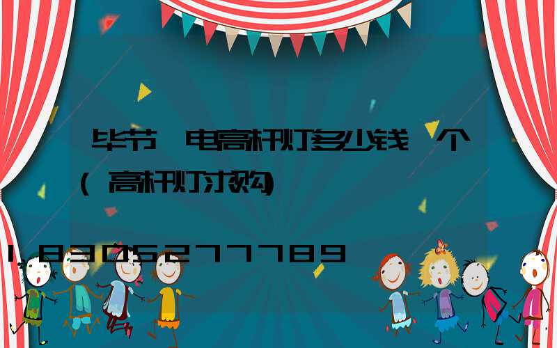 毕节锂电高杆灯多少钱一个(高杆灯求购)