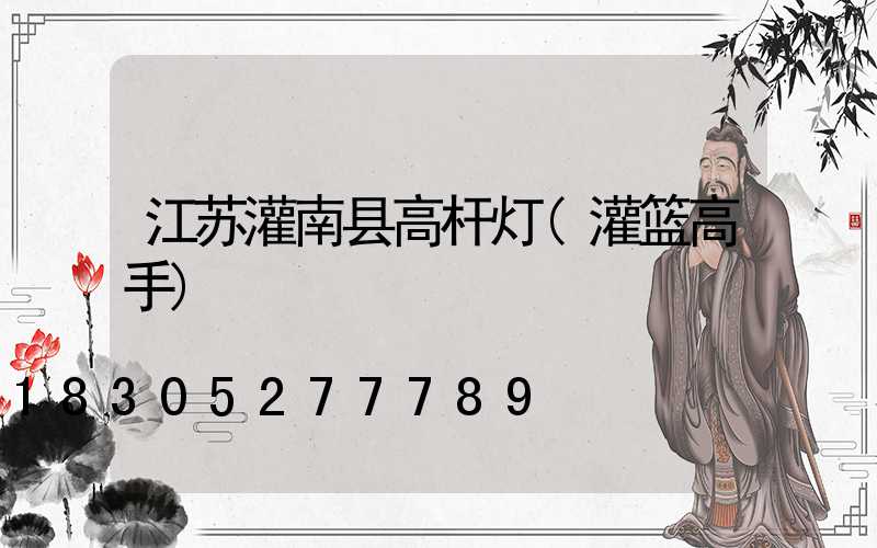 江苏灌南县高杆灯(灌篮高手)