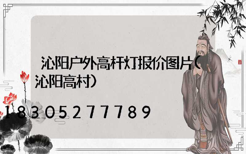 沁阳户外高杆灯报价图片(沁阳高村)