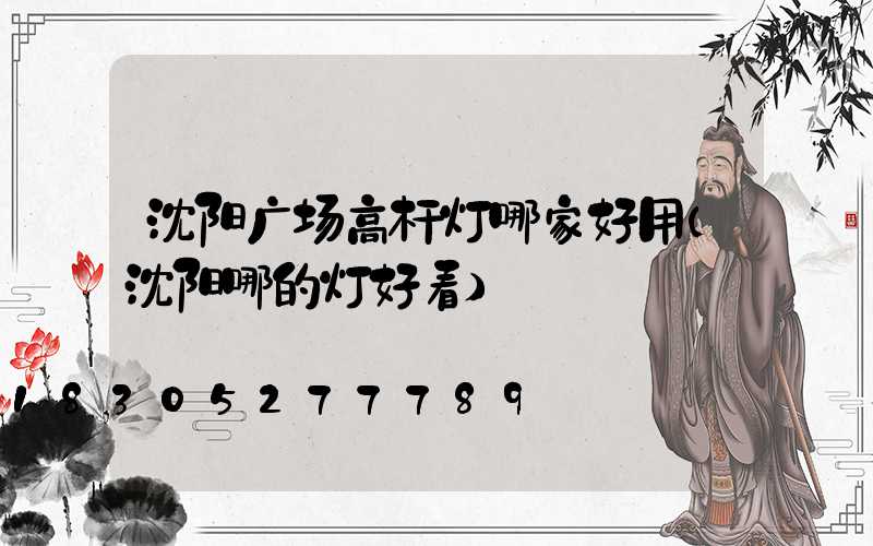 沈阳广场高杆灯哪家好用(沈阳哪的灯好看)