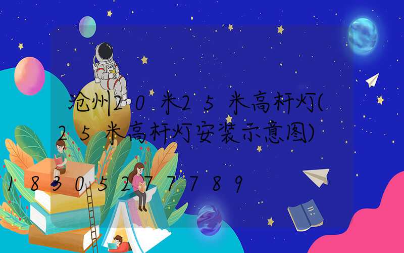 沧州20米25米高杆灯(25米高杆灯安装示意图)