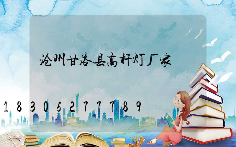 沧州甘洛县高杆灯厂家