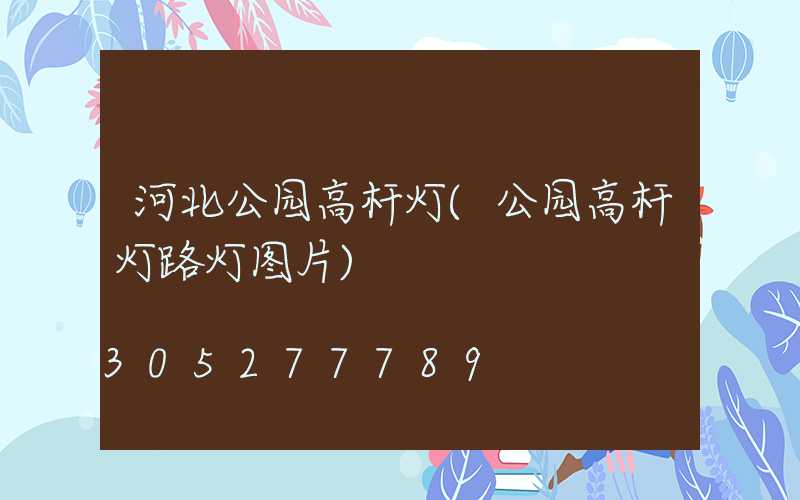 河北公园高杆灯(公园高杆灯路灯图片)