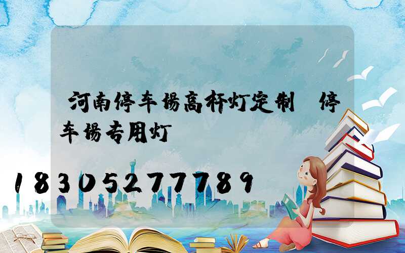 河南停车场高杆灯定制(停车场专用灯)
