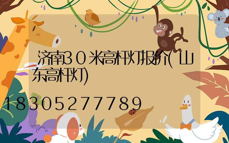 济南30米高杆灯报价(山东高杆灯)