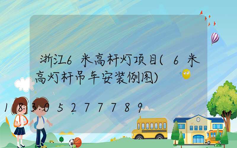 浙江6米高杆灯项目(6米高灯杆吊车安装例图)