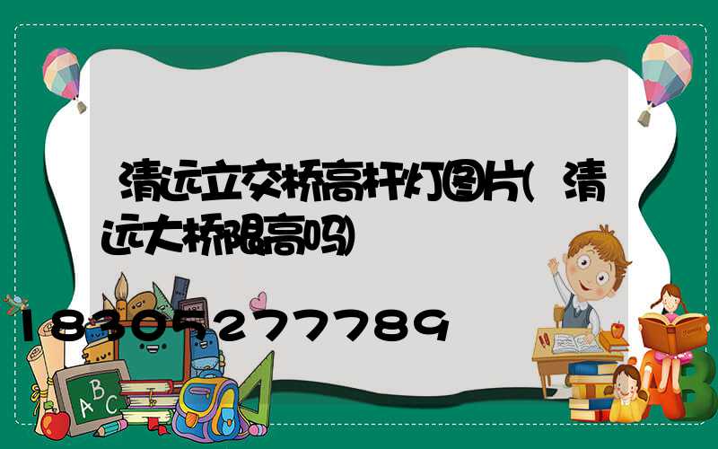 清远立交桥高杆灯图片(清远大桥限高吗)