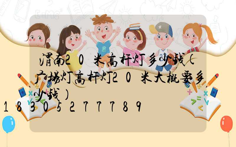 渭南20米高杆灯多少钱(广场灯高杆灯20米大概要多少钱)