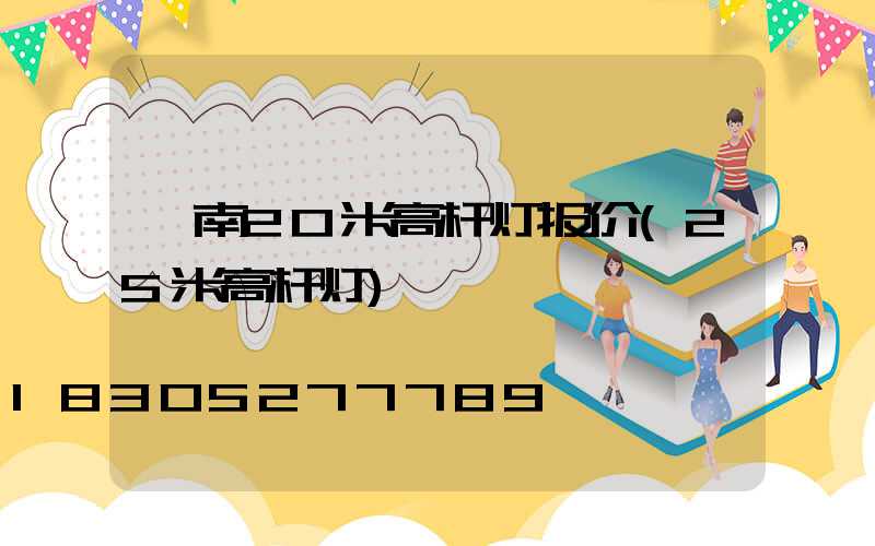 渭南20米高杆灯报价(25米高杆灯)