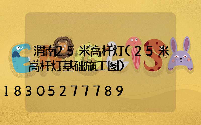 渭南25米高杆灯(25米高杆灯基础施工图)