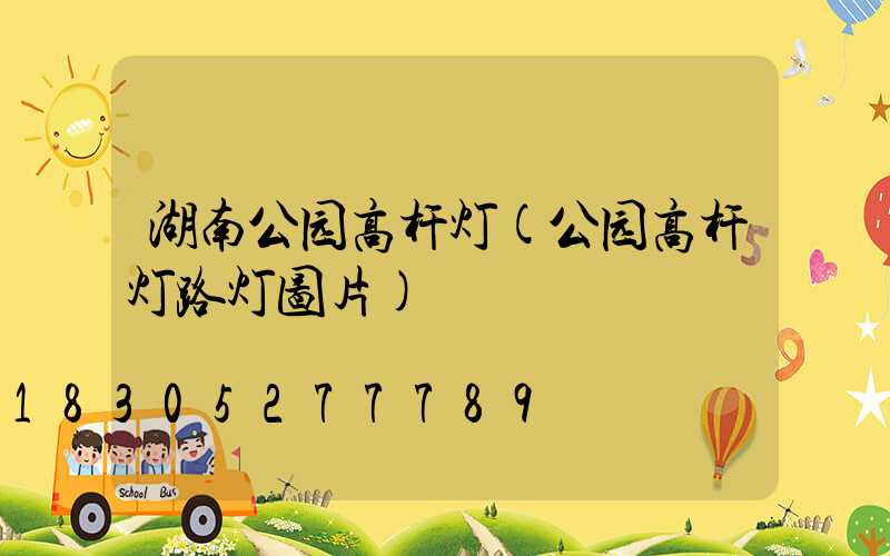 湖南公园高杆灯(公园高杆灯路灯图片)