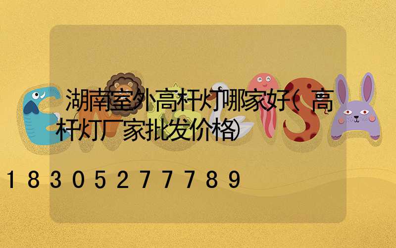 湖南室外高杆灯哪家好(高杆灯厂家批发价格)